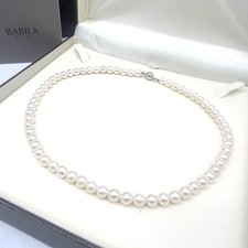 Collana  Babila Milano Girocollo  perle di acqua dolce diam 6,5-7 mm certificate