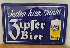 Insegna targa Birra ZIPFER in Metallo 
