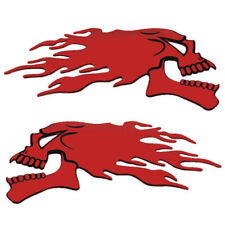 2X ADESIVI AUTO TESCHIO ROSSO