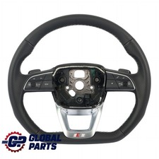 Audi Q7 4M Q8 Volante S-Line NUOVO In Pelle Nera Fondo Piatto 4M8419091AC