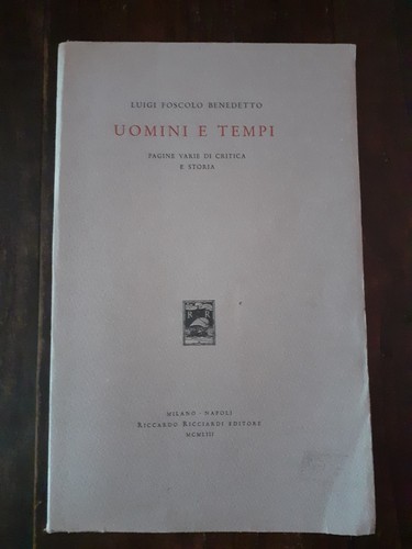 Luigi foscolo benedetto - benedetto,