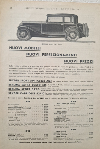 Pubblicita epoca fiat - 514, 515