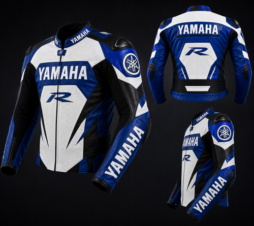 Giacca moto pelle yamaha - moto,