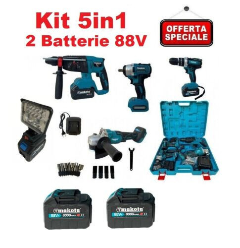 Kit 5in1 smerigliatrice - smerigliatrice, +
