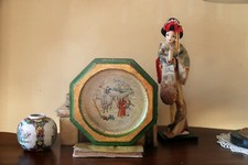 PORTAOGGETTI IN LEGNO OTTAGONALE DECORATO A MANO / STILE FIORENTINO ANTICO