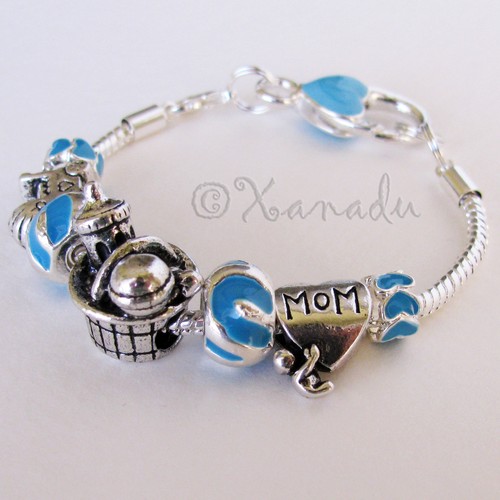 Bracciale charm europeo - bracciale, doccia