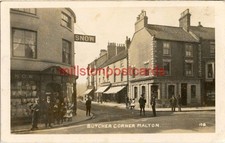 REAL PHOTO POSTCARD OF BUTCHER CORNER, MALTON, (NEAR PICKERING), NORTH YORKSHIRE