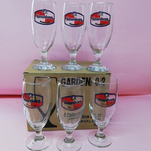 Bicchieri birra kronenbourg - 6,