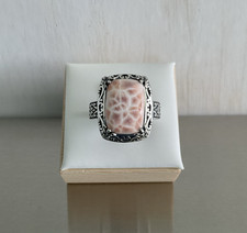Anello Natrolite Rosa Naturale