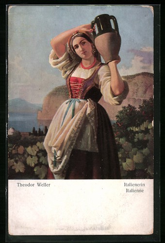 Cartolina artistica giovane