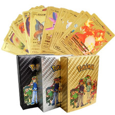 55pcs pokemon card foil gold - foil,