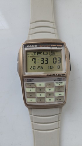 Casio data bank dbc - bank, gold