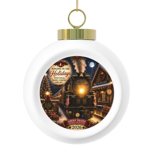 Palla natale treno vapore - palla,