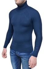 MAGLIONE DOLCEVITA UOMO BLU