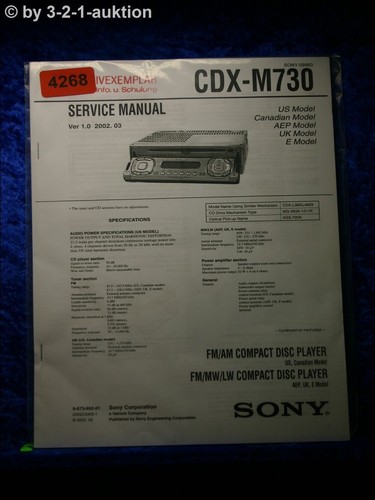 Manuale servizio sony cdx - di,