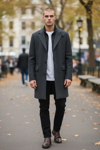 Cappotto corto uomo - , lana