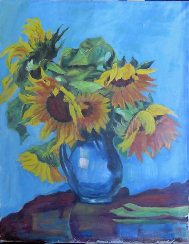 030708 vaso con girasoli un - vaso,