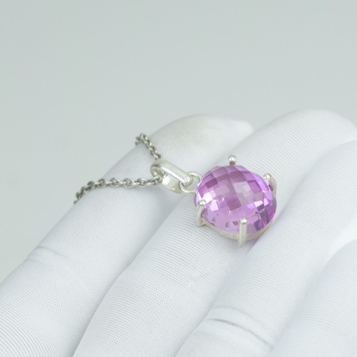 Aaa collana zaffiro - zaffiro, rosa