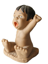 Joimy statuina bambina di Spagna anni 70 vintage figura in gomma