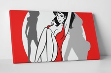 🎨 Quadro Moderno Lupin Margot Stampa Fine Art su Tela Canvas Vernice Pennellate