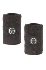 Coppia polsini neri da tennis Sergio Tacchini