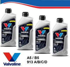OLIO MOTORE VALVOLINE 5W30 4L 100% SINTETICO 913D 913C A5 B5 A7 B7 STJLR.03.5003