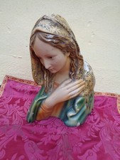 Splendida madonna  in terracotta e gesso ,capoletto,inizio 1900 - 30 cm