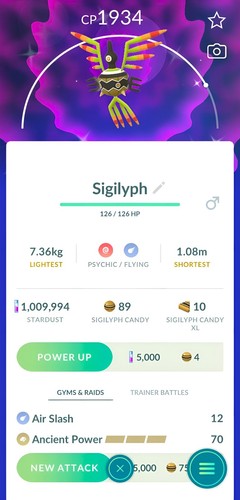 Shiny sigilyph nuovo diverse - sigilyph,