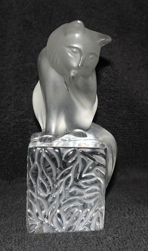 Gatto cristallo lalique - cristallo, su