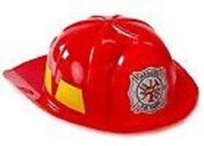 CAPPELLO ELMETTO ELMO POMPIERI IN PLASTICA DURA