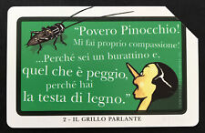 schede telefoniche Telecom le avventure di pinocchio g 778 usata Grillo Parlante