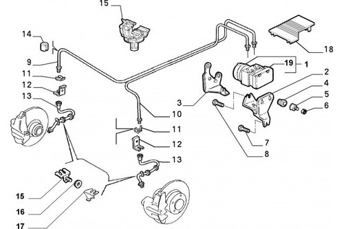 46454003 tubo freni - 46454003, fiat