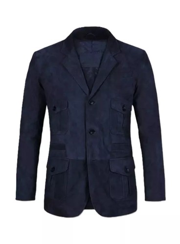 Blazer cappotto uomo blu navy