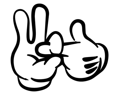 Adesivo sex fingers topolino - adesivo,