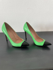 IDENTITÀ scarpe decollete donna PELLE VERDE. Tacco alto.
