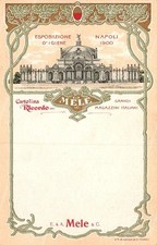 dm390 cartolina   esposizione d'igiene napoli 1900