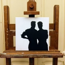 DAF gruppo Musicale Dipinto a mano Tela 30 × 30 Quadro moderno Art Idea Regalo 