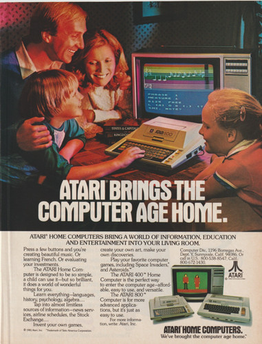 1981 pubblicità epoca - d'epoca, atari