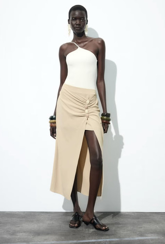 Gonna pareo donna - zara, beige