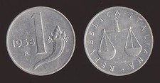 1 LIRA 1958 BILANCIA E