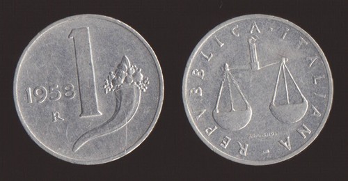 Lira 1958 bilancia - 1958,