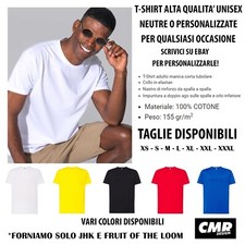 T-Shirt Maglietta Tshirt Neutra Personalizzata Uomo Donna Logo Lavoro Azienda