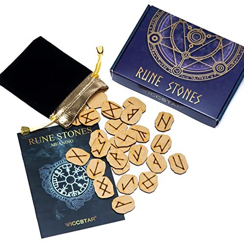 Wiccstar rune pietra - 25, in