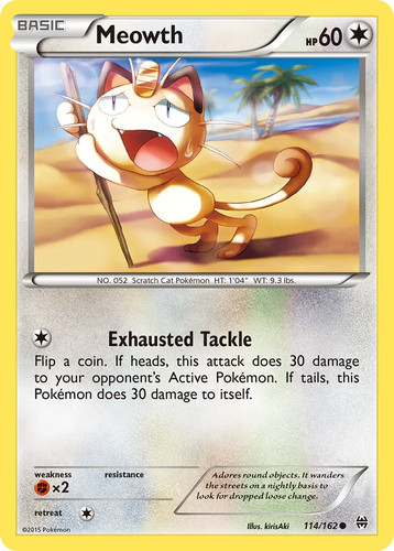 Meowth 114 162 breakthrough - meowth,