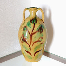 Anfora decorativa in ceramica maiolica forse Burgio Seminara no Caltagirone