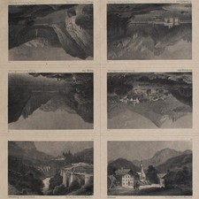 Foglio stampa vedute Baviera