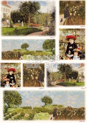 Carta decoupage impressionisti - decoupage,