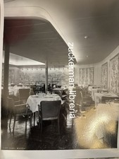 foto nave interno ship TIRRENIA anni 50 NAVE LAZIO sala prima classe Maioli arch