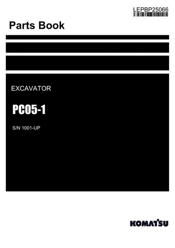 Komatsu pc05 manuale - pc05-1,