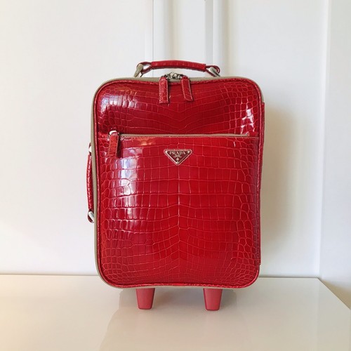 Prada trolley bagaglio - trolley, pelle